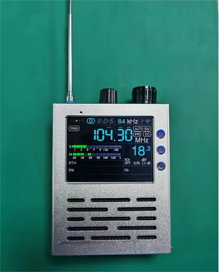 

1.2 TEF6686 RDS Full Band FM/MW/Short Wave HF/LW Radio Receiver + 3.2inch LCD +3000MAh Battery + Metal Case + Speaker + Antenna