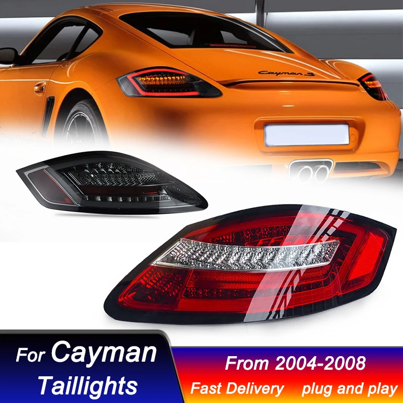 Car Taillights For Porsche Cayman 987 987.1 2004-2008 to new Style led Rear LED DRL Turn Signal Lamp Assembly Brake Reverse Fog