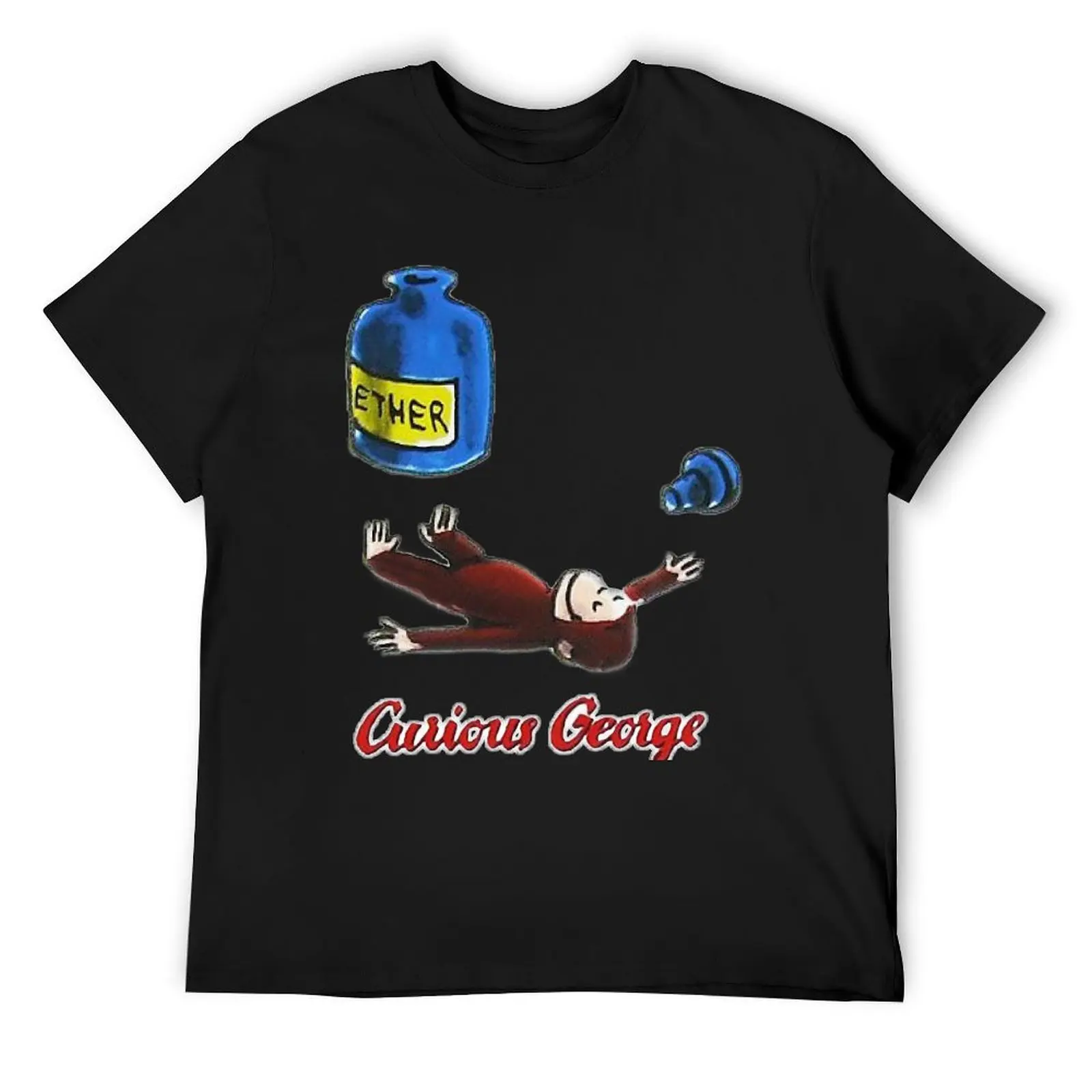 Curious George Breathes in Ether T-Shirt custom t shirt heavyweights summer clothes big and tall t shirts for men