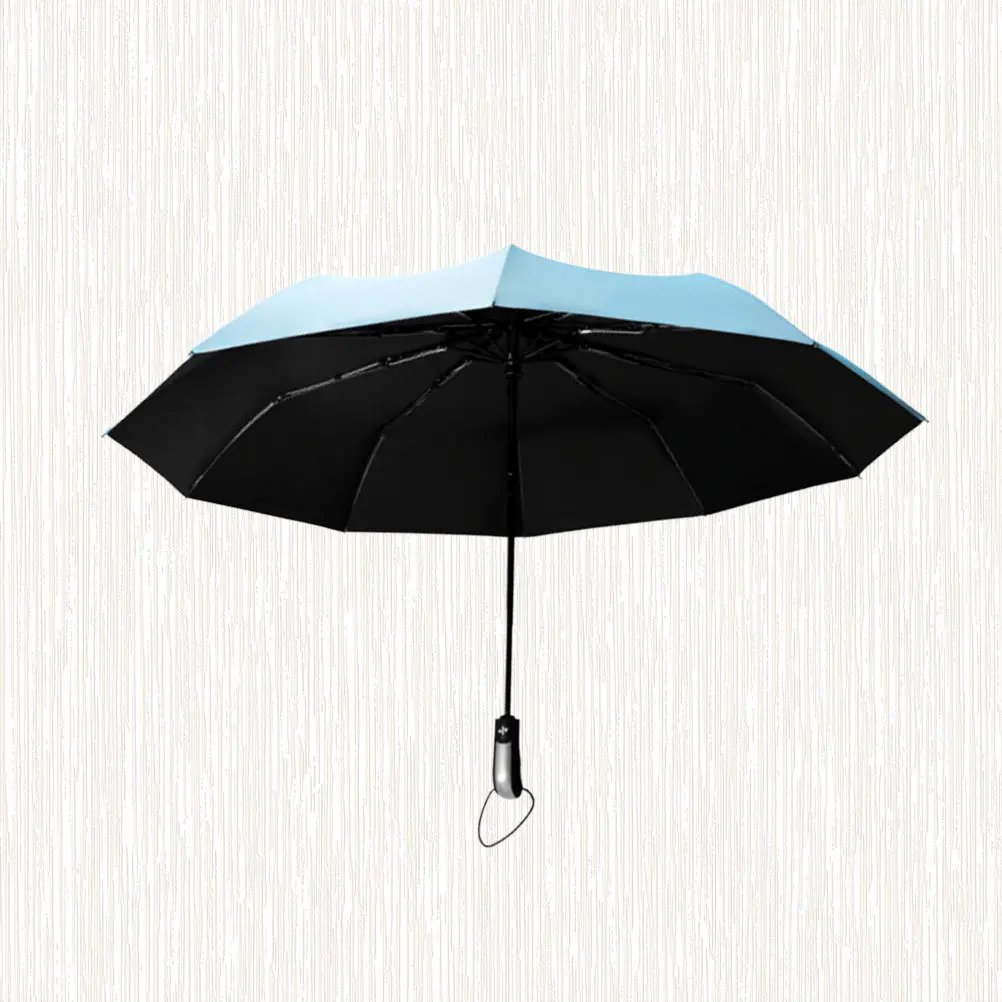

Fully Automatic Umbrella Oversized Ten Bone Three Folds Sky- Protection Unisex Rain Sun Protection Portable