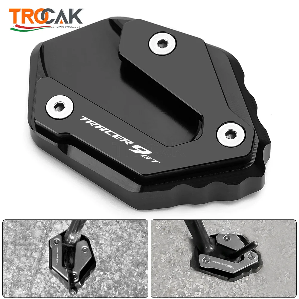 

For YAMAHA TRACER 9 9gt 2025 2024 2023 2022 Tracer 9GT Accessories Side Stand Extension Pads Enlarge Stand Plate Expander