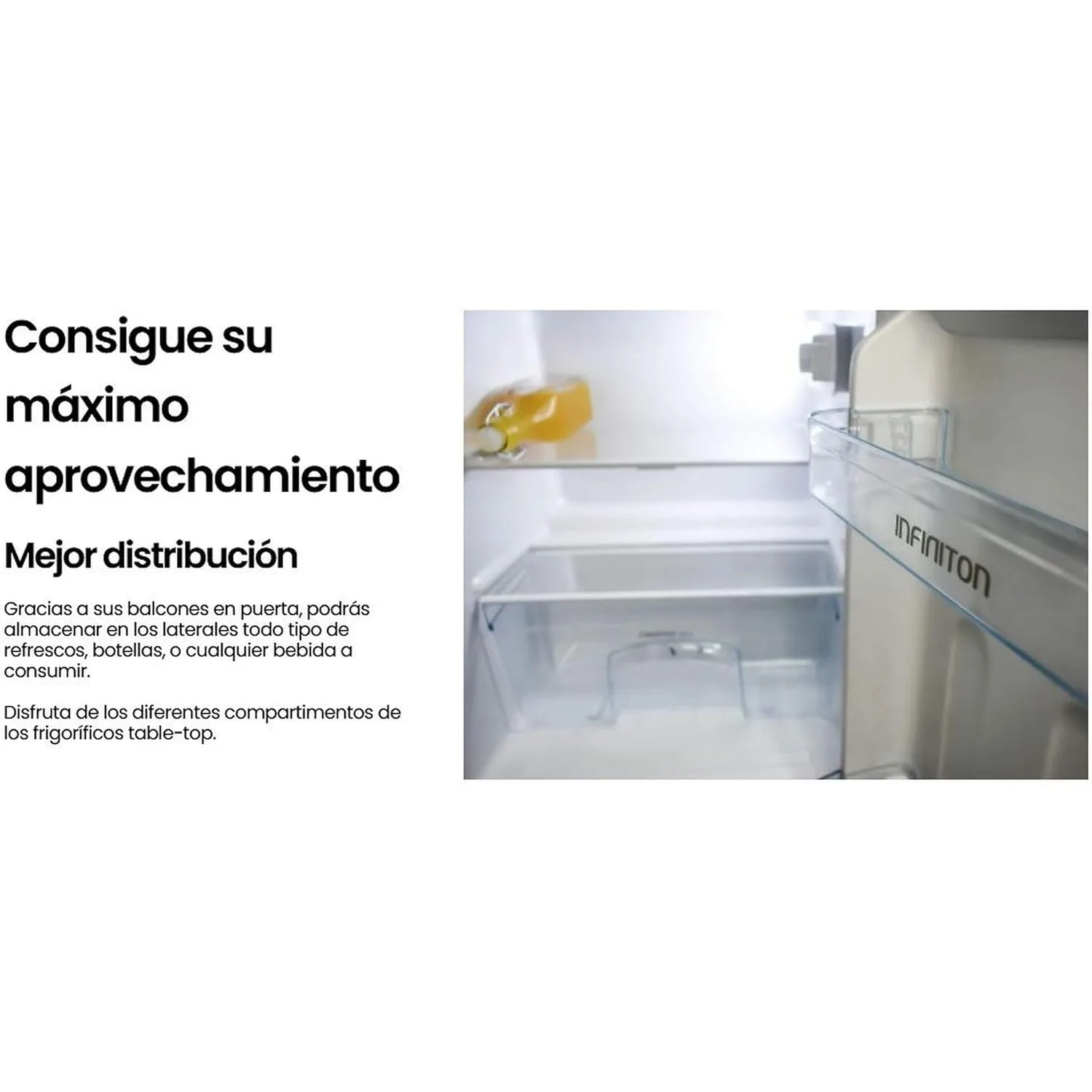 فريجوريفيكو غير بويرتا |   لون بلانكو |   ألتو 85 سم |   سعة 92 لتر |   درجة الحرارة قابلة للتنظيم |   لوز LED