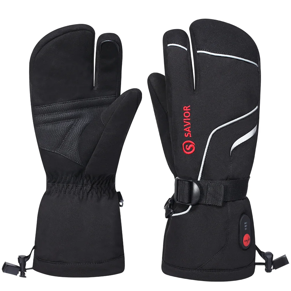 Savior Heat Gloves Battery Powered Electric Heated Gloves Touch Screen Waterproof Thermal Heating Gloves for Outdoor Sport Motro