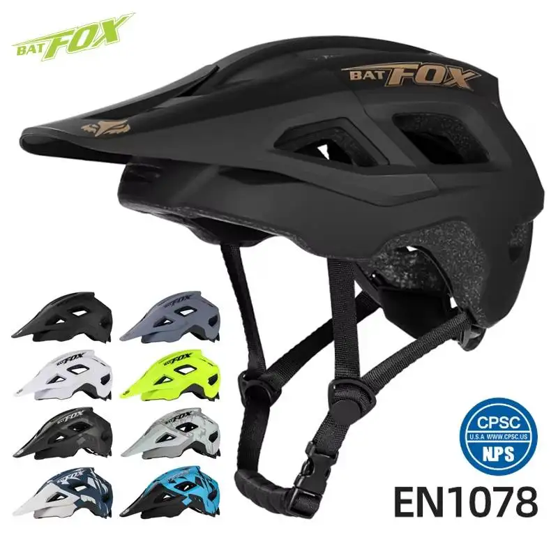 BATFOX Mountain Bike MTB Helmet Cycling Downhill Bicycle Road Ultralight Breathable Men Women Integrally-molded Casco Ciclismo