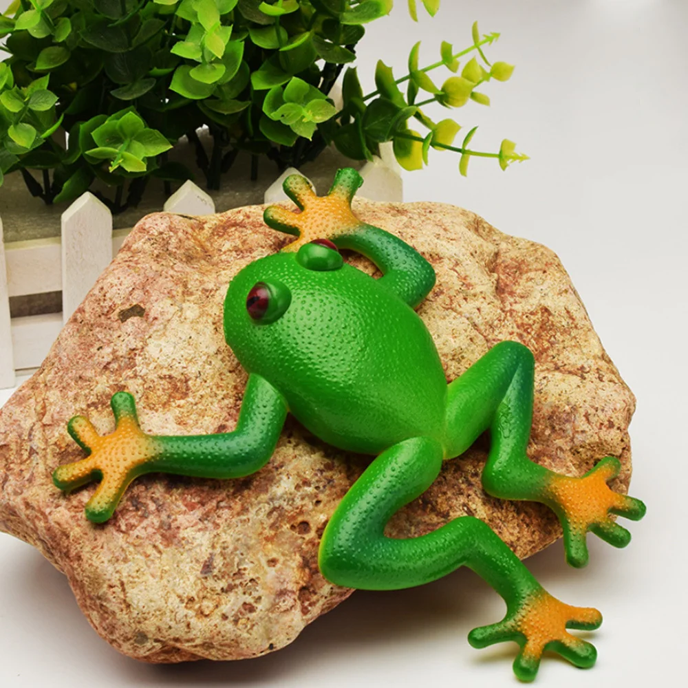 1Pcs Simulation Soft Stretchable Rubber Frog Model Creative Funny Toy Soft Wacky Frog Toy Spoof Vent Toys for Children Kids Toy