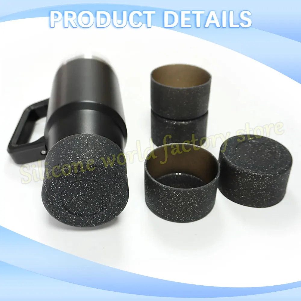 SW 7.5CM Glitter Silicone Cup Boot Sleeve For Stanley 40oz 30oz Tumbler  Water Bottle Covers Anti-Slip Silicone Cup Bottom Cover