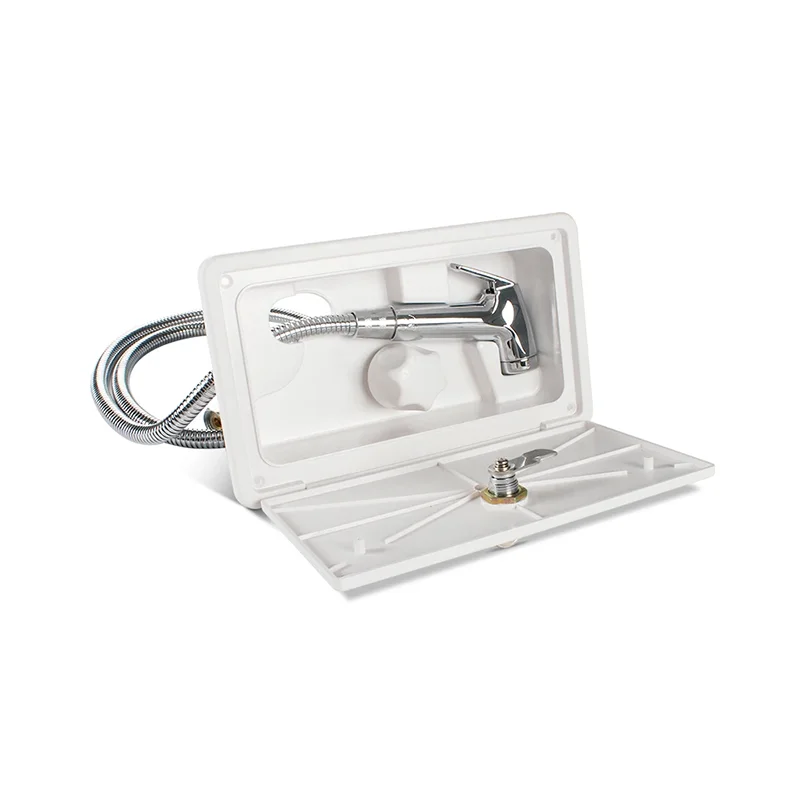 TYCrusthousses-Douche externe Hurhome, pommeau de douche chaud et froid réglable avec serrure, tuyau de 1.5m, douche caravane pour bateau