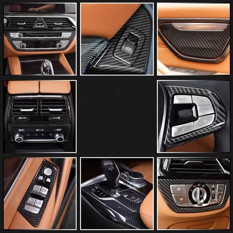 

For BMW 5 Series G30 G31 2017- 2022 2PCS Chrome ABS Rear Side Air Outlet Cover Trim Car Interior Supplies