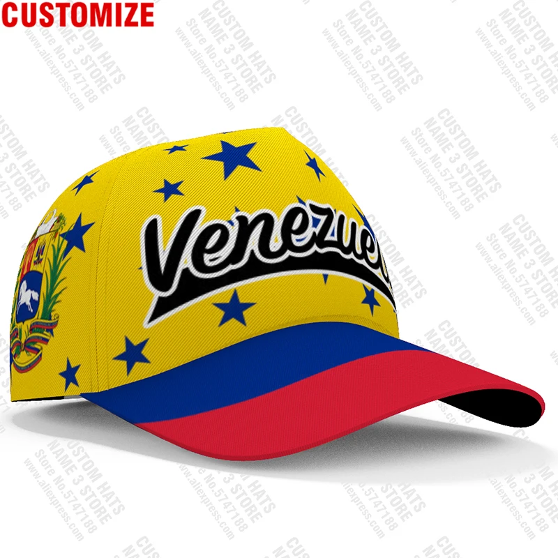 Venezuela Baseball Caps Free Custom Made Name badge Team Logo Ve Hats Ven Country Travel Venezuelan Nation Spanish Flag Headgear