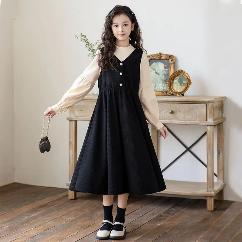 هدية عيد ميلاد فستان بناتي جديد للخريف فستان ربيعي للأطفال فستان الأميرة أزياء غير رسمية ملابس الأطفال فساتين السهرة 2-13 سنة #2