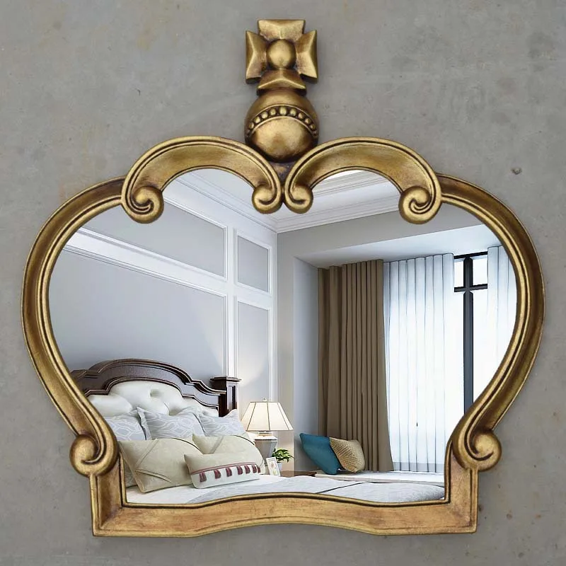 Cheap Creative Mirror Accent Luxury Design Interior Fashion Frame Bedroom Makeup Mirror Dressing Table Spiegels Home Products