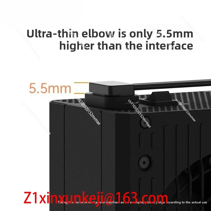 Computer Power Supply 90 Degree Elbow Extension -Thin Ultra Soft Male And Female Plug Three Hole C13 To C14