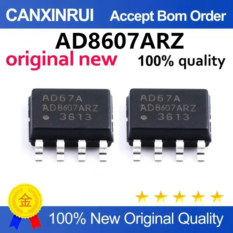 (5pcs-100pcs)Brand new original AD8607ARZ-REEL7 SOIC-8 precision CMOS rail to rail operational amplifier chip