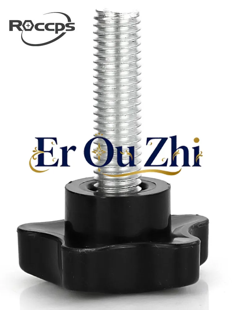Rubber Head Bolt Carbon Steel Pentagram Hand Screw Handle Five Star Plum Blossom Handle Screw 39 #M6M8M10