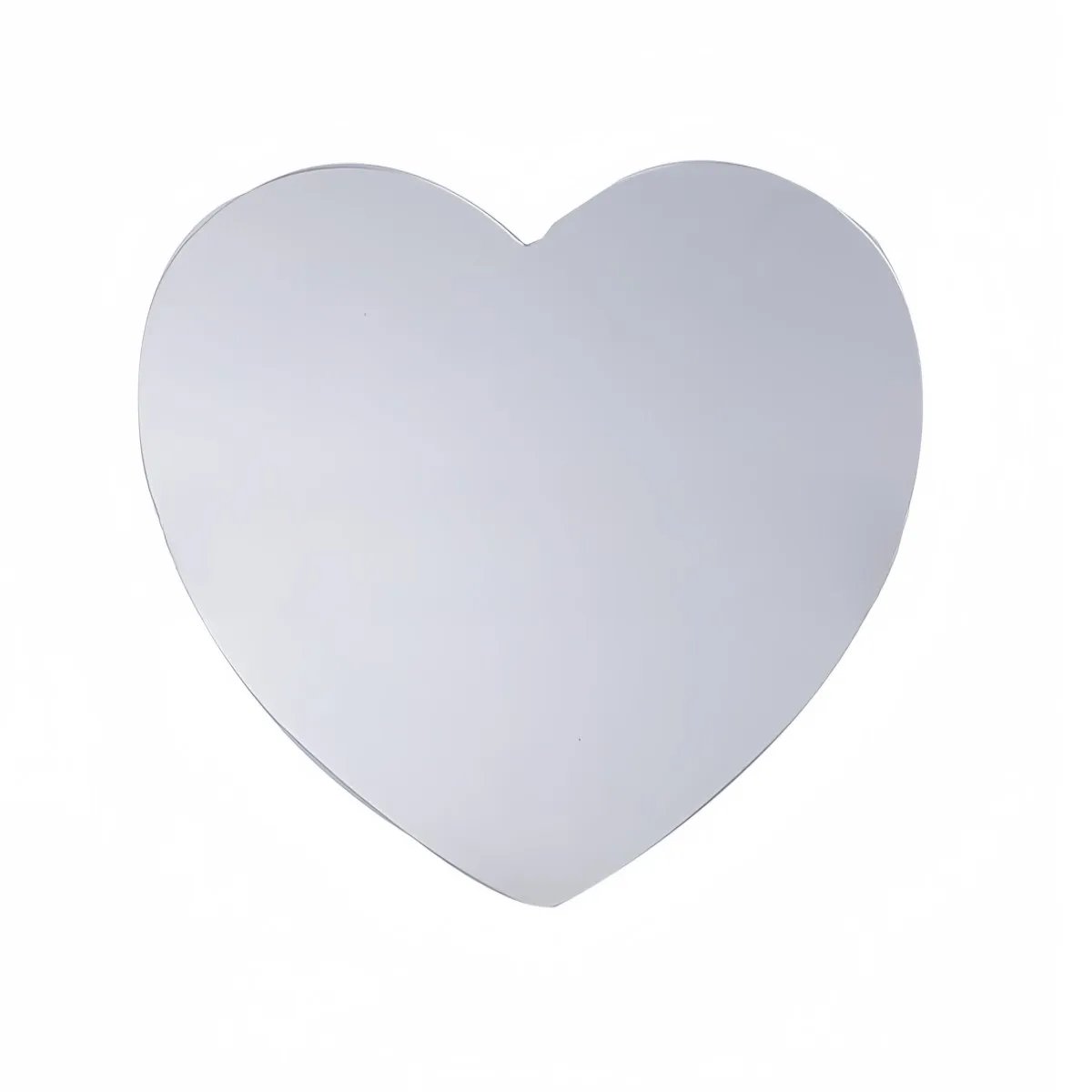 Wall Mounted Heart Shaped Mirror by Autohesion for Bedroom and Living Room Featuring Distortion Imaging and Elegant Design