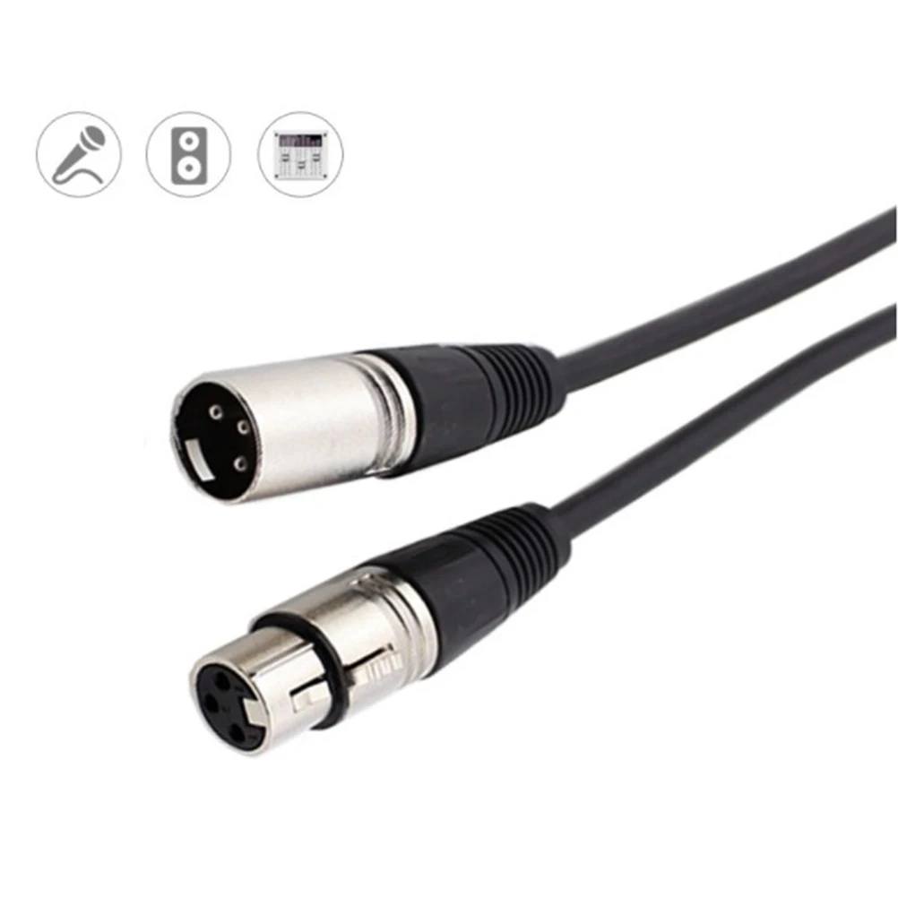 

2 шт. микрофонный кабель XLR, 10 м, аудиоразъем «папа-мама», шнур для микшерного оборудования, прочный провод для динамика