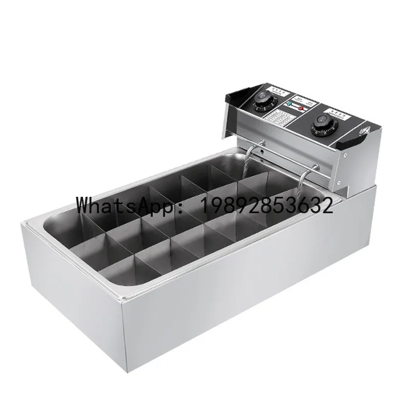 ZF Commercial Electric Oden Cooker, Spicy Hot Pot, Soup Pot for Boiling Skewers and Meatballs, Street Food Equipment, Grid Pot