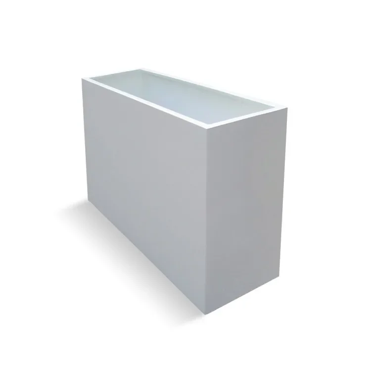 

Outdoor Durable Light Weight Decorative Large Rectangular Fiberglass Planter Pots Modern
