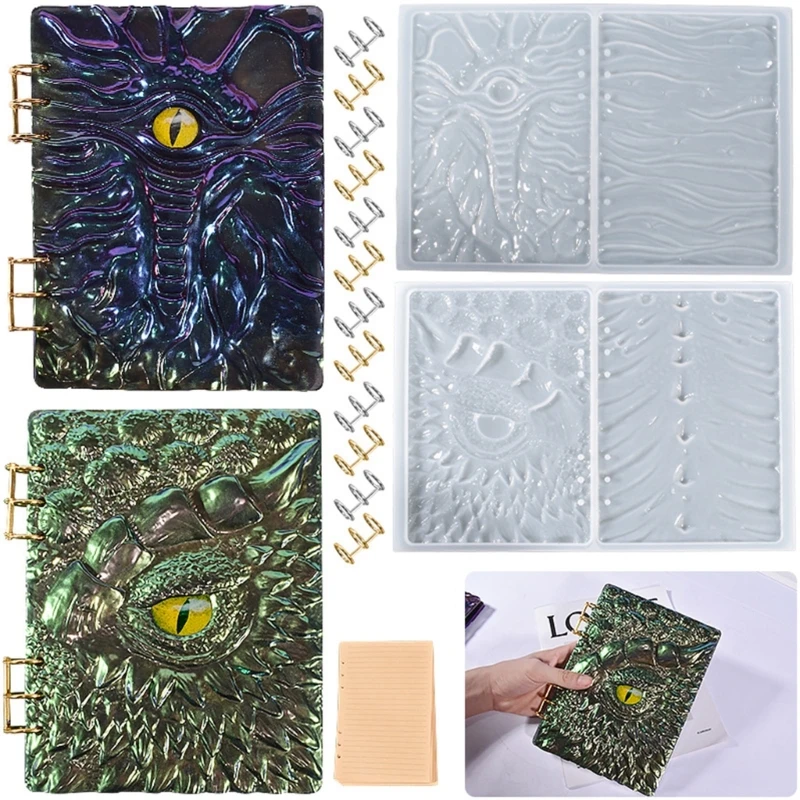 A5 A6 A7 Notebook Capa Silicone Molde para DIY Handmade Diário Livro Scrapbook Nota Livro Cristal Resina Epóxi Moldes Acessórios