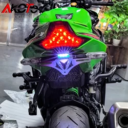 Motorcycles Fixed Tail Tidy License Plate Holder Turn Signal Lights For KAWASAKI NINJA ZX 6R ZX6R ZX636 ZX-6R 636 2025+ Parts