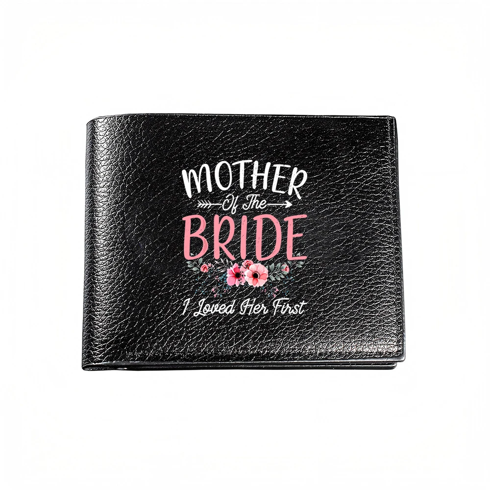 Mother Of The Bride I Loved Her First Floral Design Men's Wallet Card Holder Casual Business Fashion Print