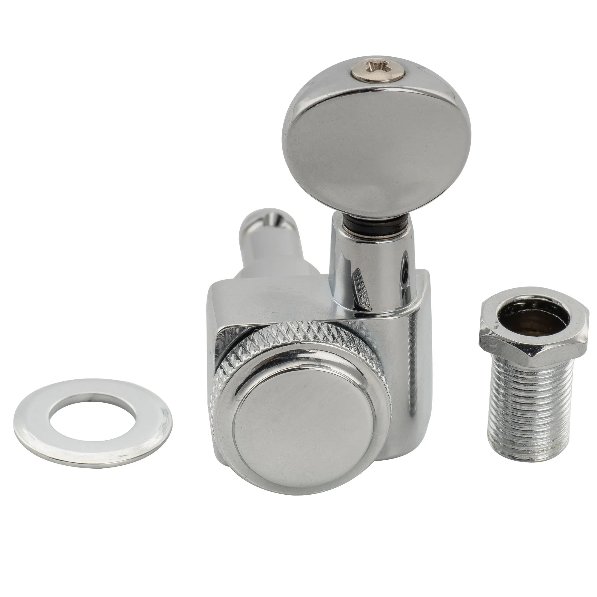 Musiclily Pro R18K 6R/6L 6-in-Line 18:1 Übersetzungsverhältnis 2-Pin Vollversiegelte Mechaniken Stimmwirbel für Fender ST Tele – Detail 19