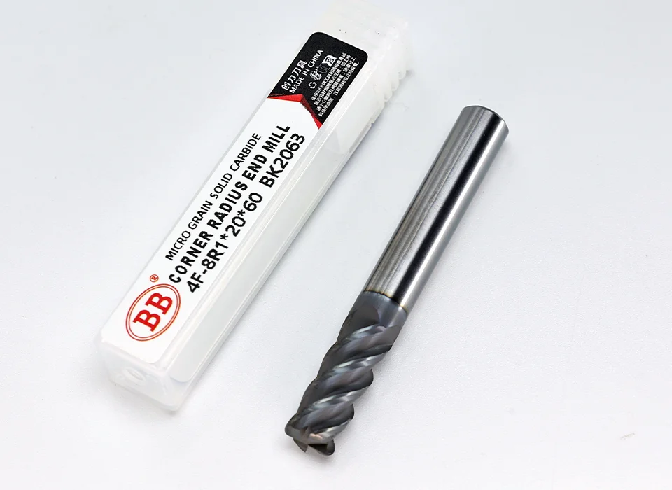 BB Eckradius Schaftfräser R Bullnose CNC Wolframkarbid Stahlschneider Oberflächenbearbeitung Metallfräser Werkzeug 3 4 Nuten R0,5 R1 – Detail 8