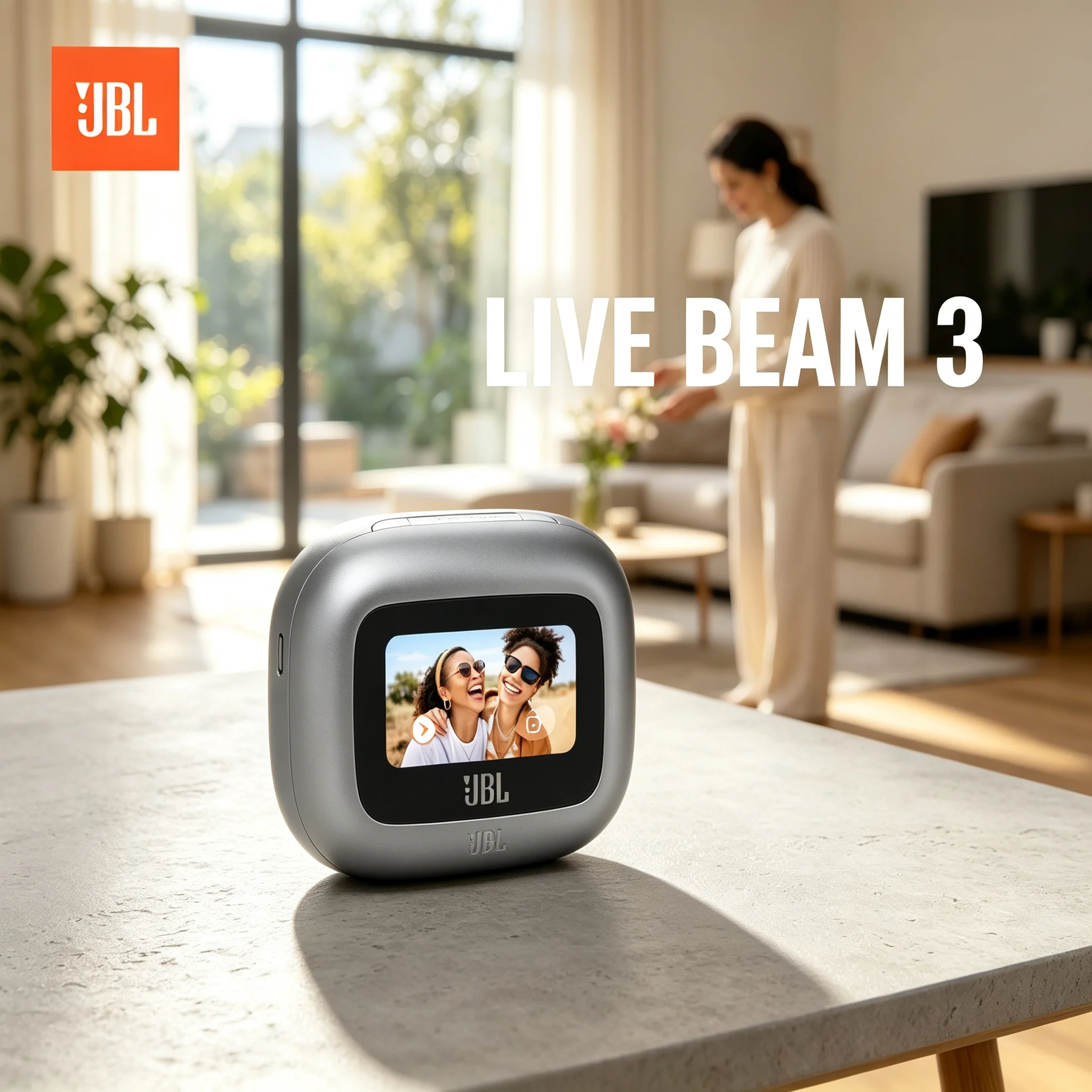 JBL LIVE BEAM 3 True Wireless Earbuds, Adaptive ANC, IP55 Dustproof, 48H Total Playtime, Smart Touch Case for Work Sport Travel