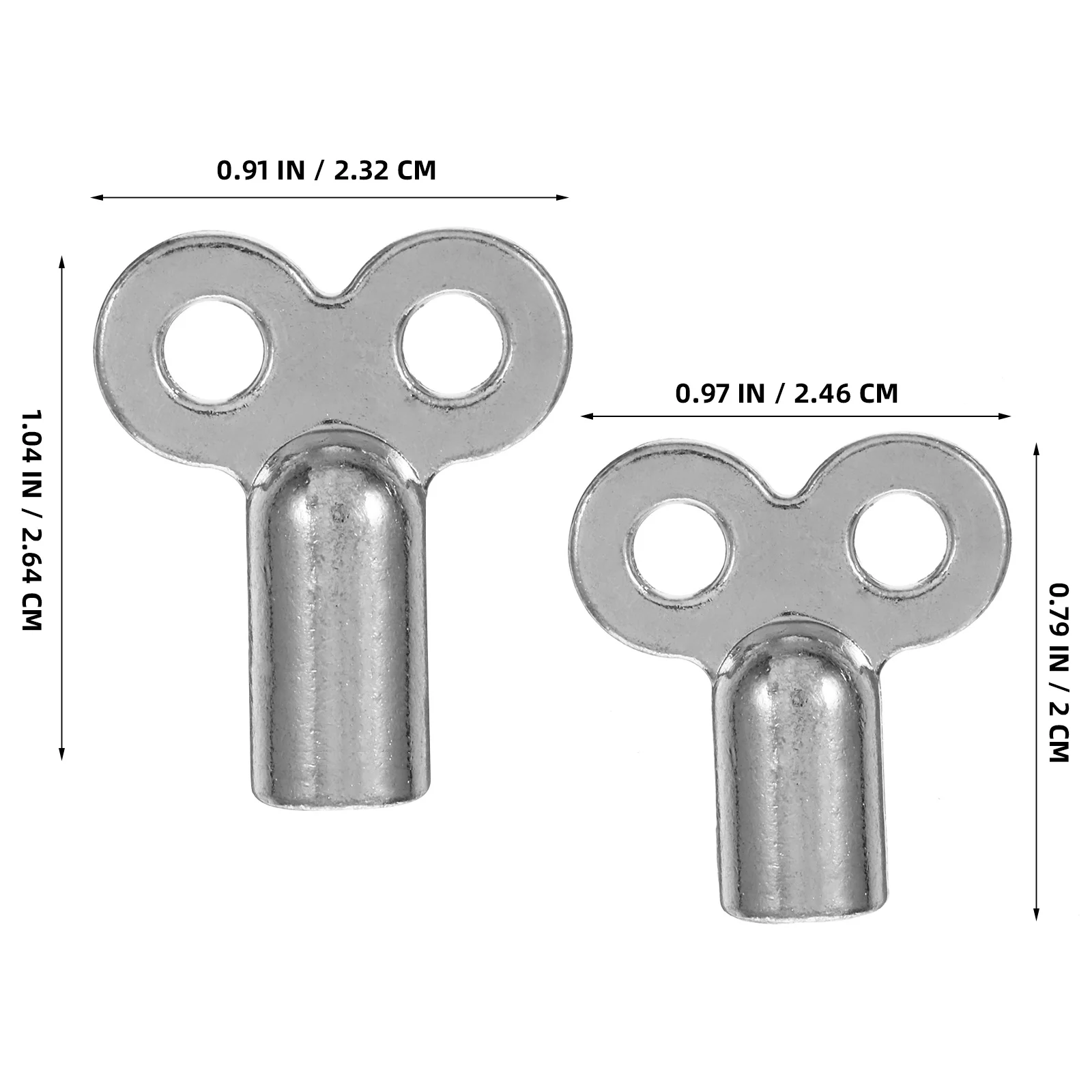 10 stuks Radiator Luchtventiel Sleutel Legering Vierkant Gat Universele Bleed Tool voor Verwarming Systeem Onderhoud Radiator Sleutels Gas Water