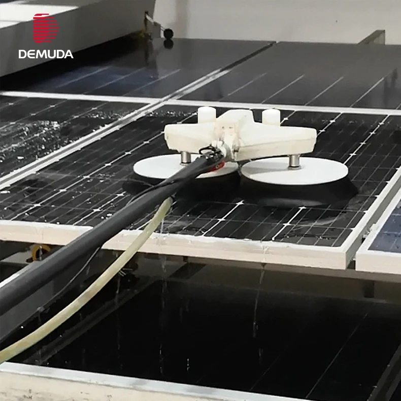 2024 Solar Panel cleaning Tool Photovoltaic Double Head Automatic Roof Water Brush Window Cleaner Special with Power Converter
