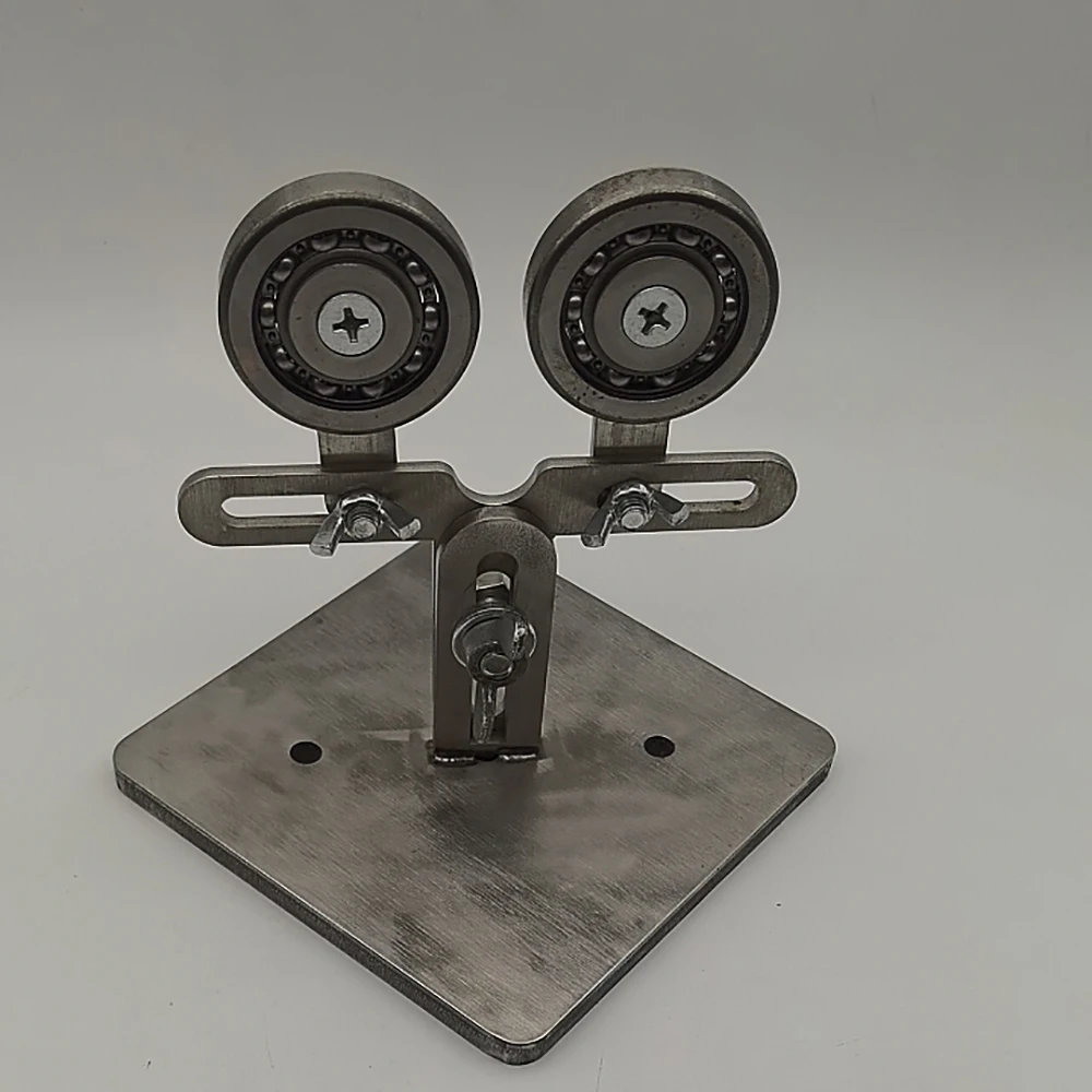 Stainless Steel Glass Rolling Tool - Dual Wheel Roller for Lampworking, Glass Rod/Pipe Straightening & Heating (≥3mm)