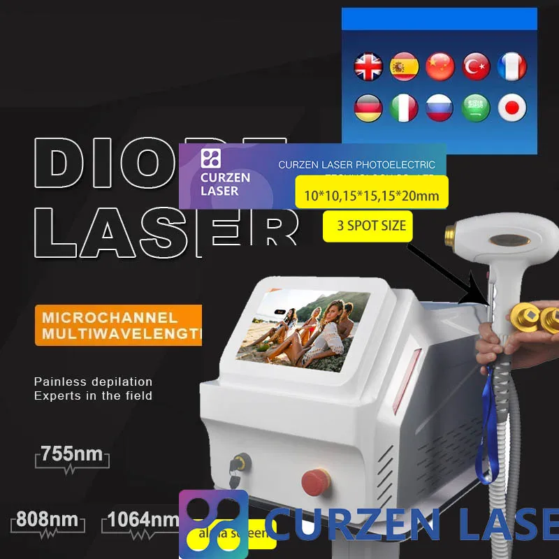 

Best selling portable in usa permanent hair removal alexandrite laser 3 wavelength 808 diode laser hair removal machine