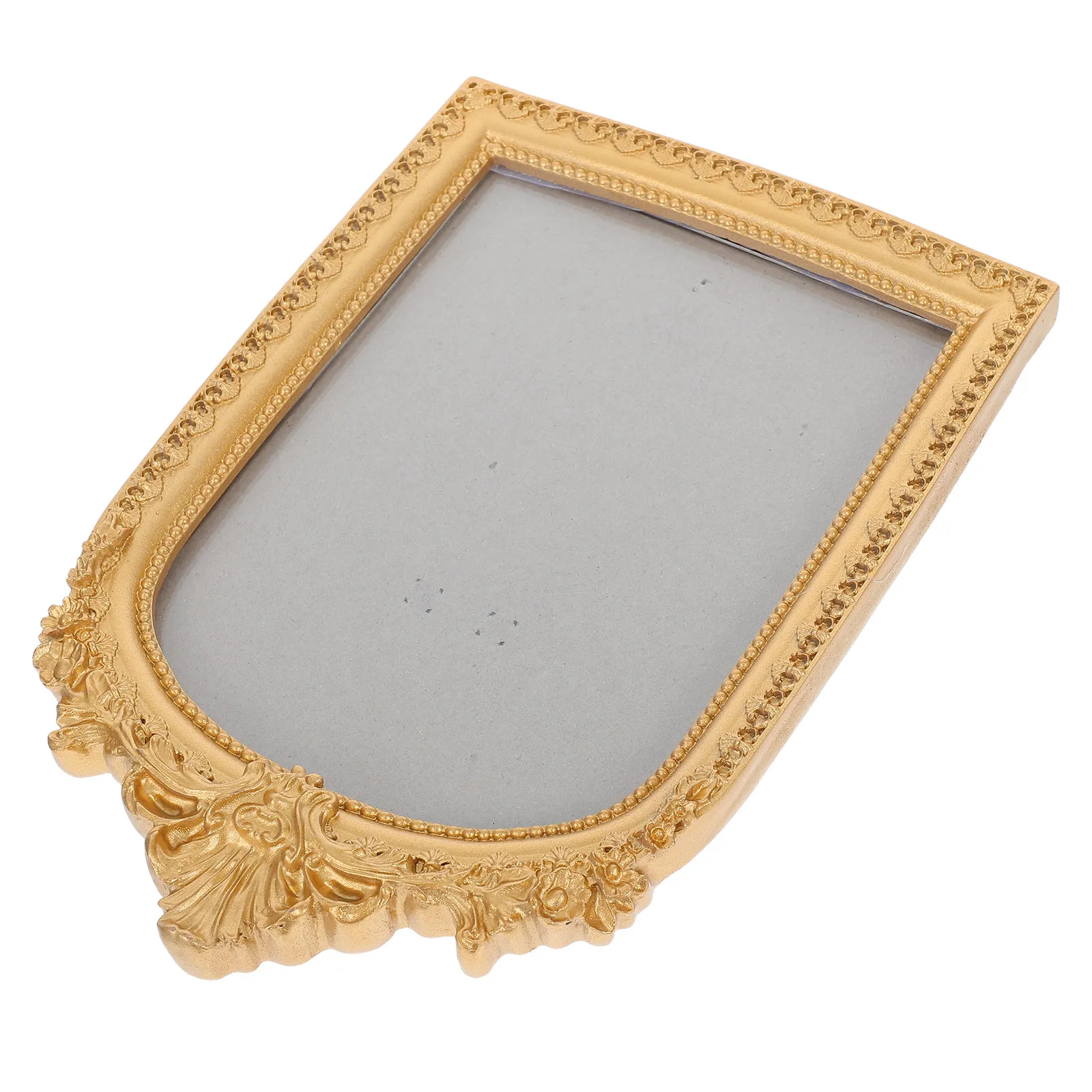 European Style Resin Photo Frame French Retro Vintage Embossed Gold Baroque Design Desk Wall Mounted Artwork Frame Pressed
