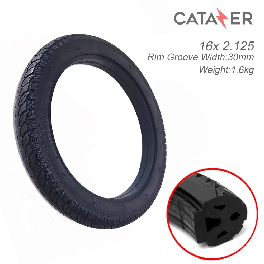 

Catazer 16*2.125 Solid Tire for Bicycle and Bike Tire 16x2.125 with Mountain Bike Tires