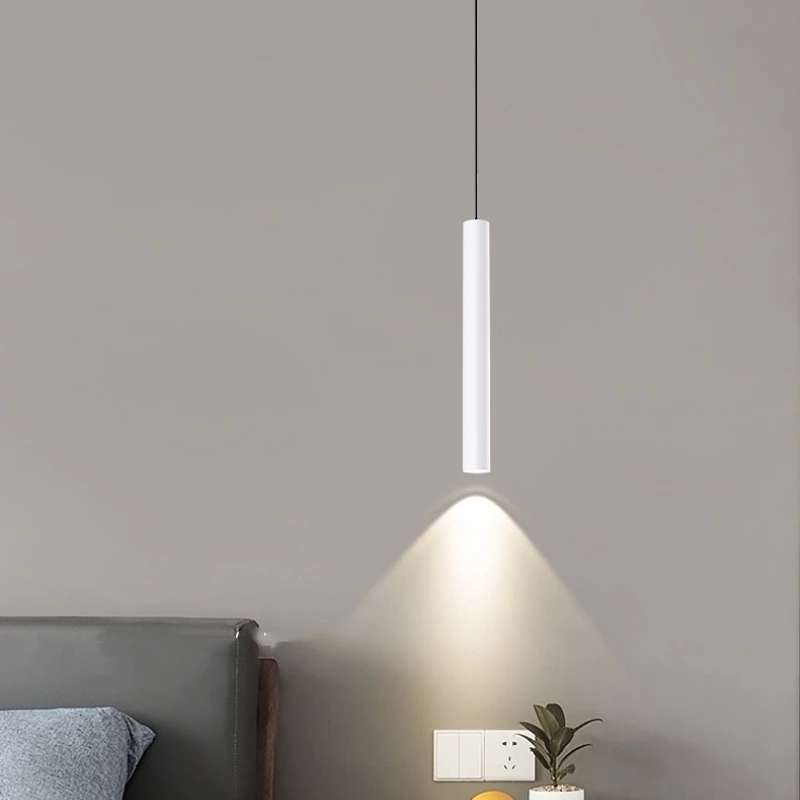 Minimalist Bedside Pendant Lamp Bedroom Spotlight Restaurant Bar Kitchen Dining Hall Island Platform Lights Hanging Lighting Led