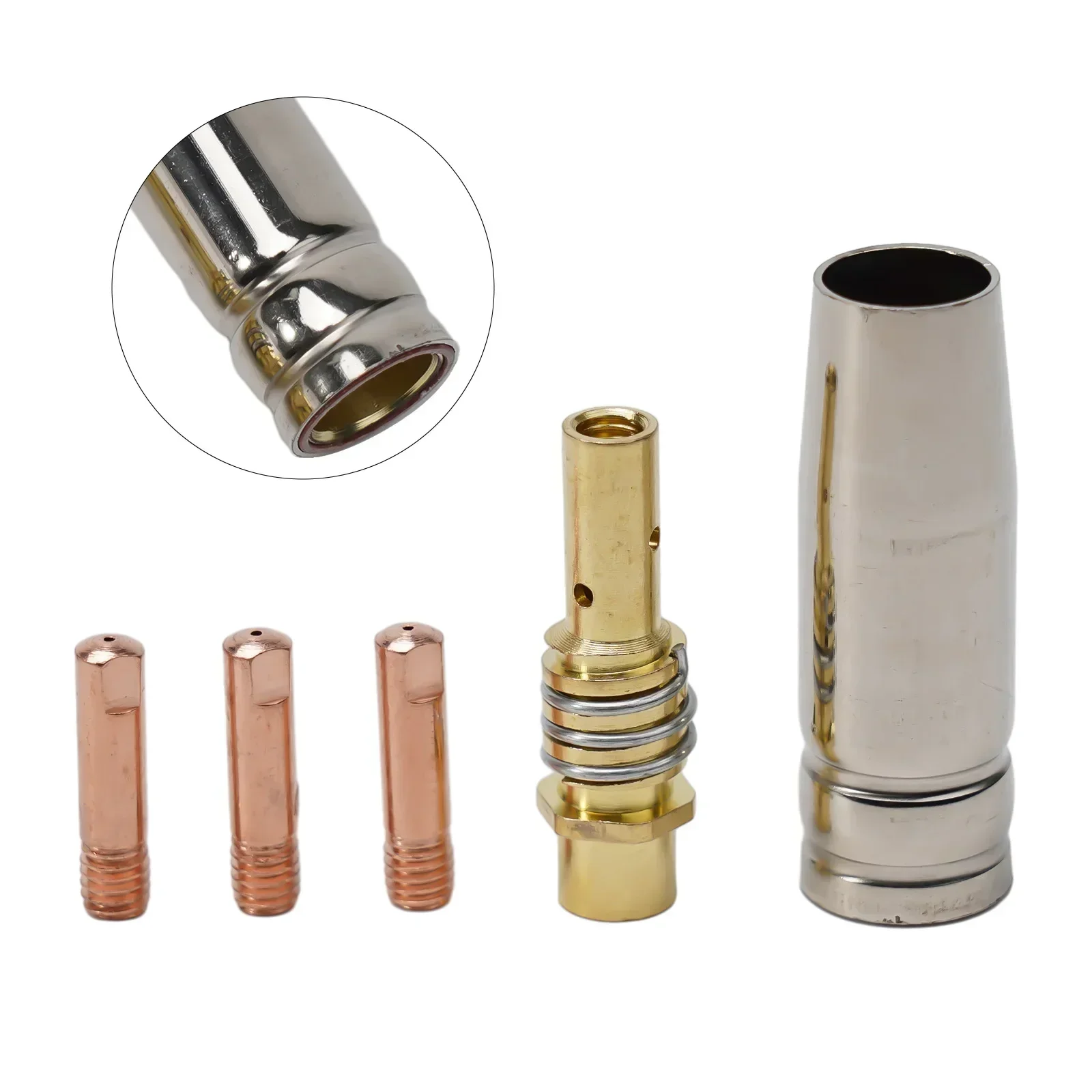 Practical Welding Nozzle Consumables Kit MIG Welding 5pcs/set Accessories Conductive Tip Contact Tip MB15 15AK