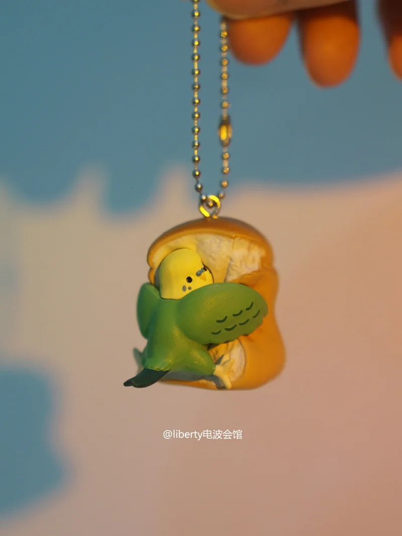 Qualia capsule speelgoed Mugyuttori Mascotte Ball Chain schattige kleine vogels Papegaai veilparkiet valkparkiet knuffelen broodfiguren