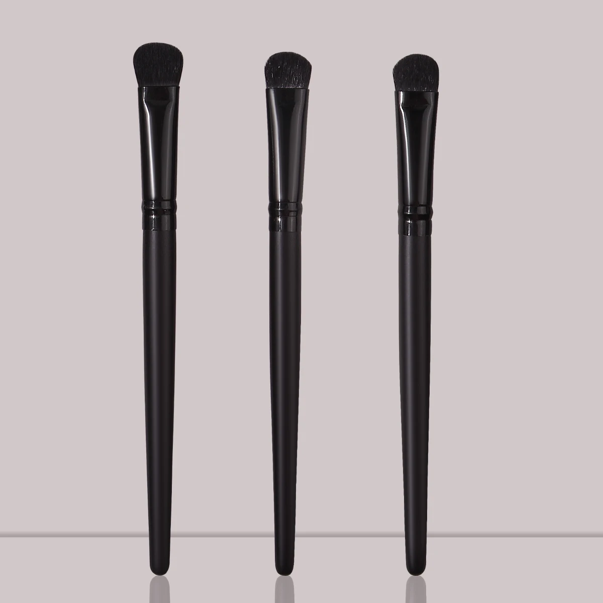 Pinceau de maquillage avec manche en bois en forme de flamme de haute qualité, brosse à haute brillance, outil de maquillage pour le visage doux et polyvalent 6 pièces