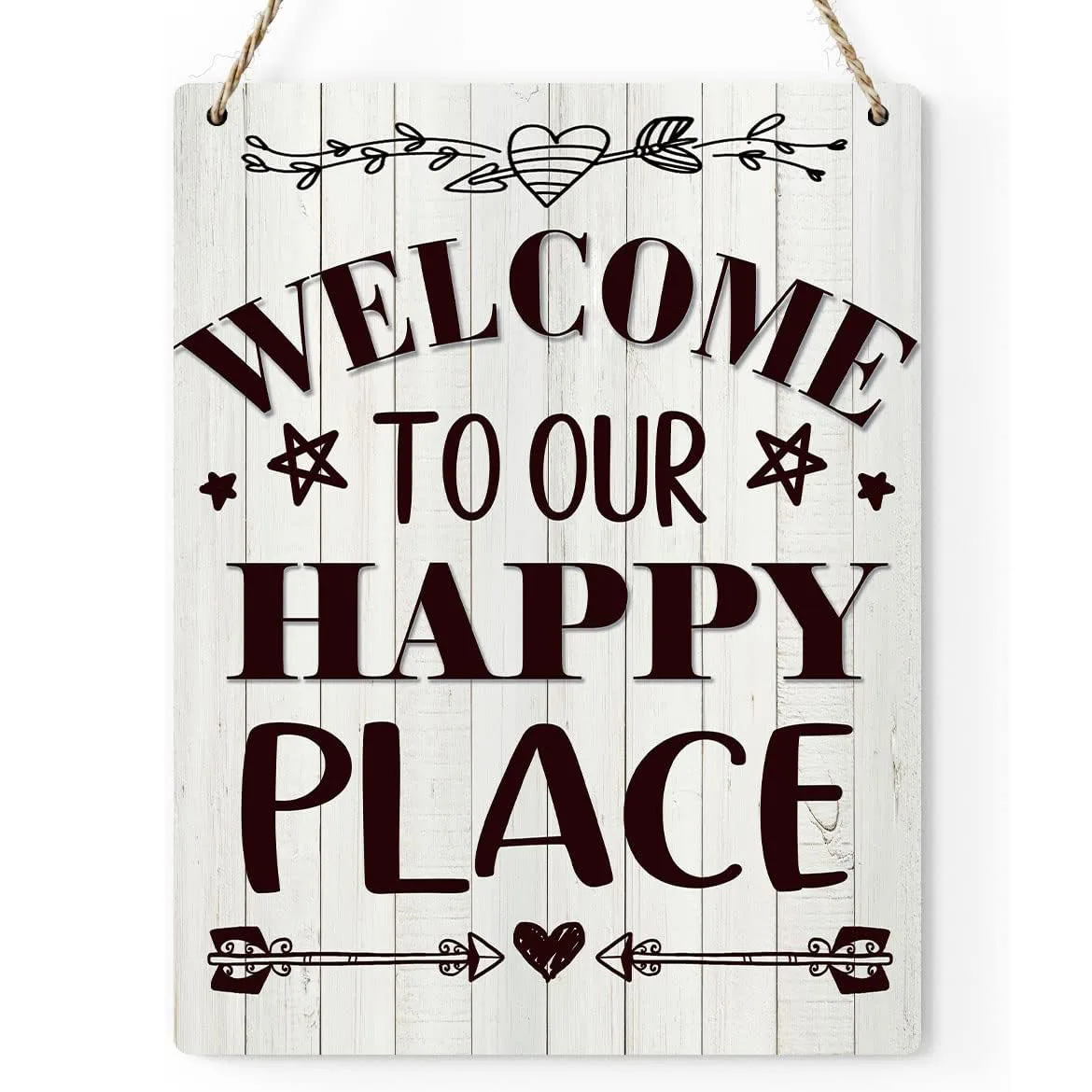 Welcome Sign Wood Sign Family Wall Decor Farmhouse Home Decor Rustic Wooden Wall Art for Lake Cabin Living Room Kitchen Coffee