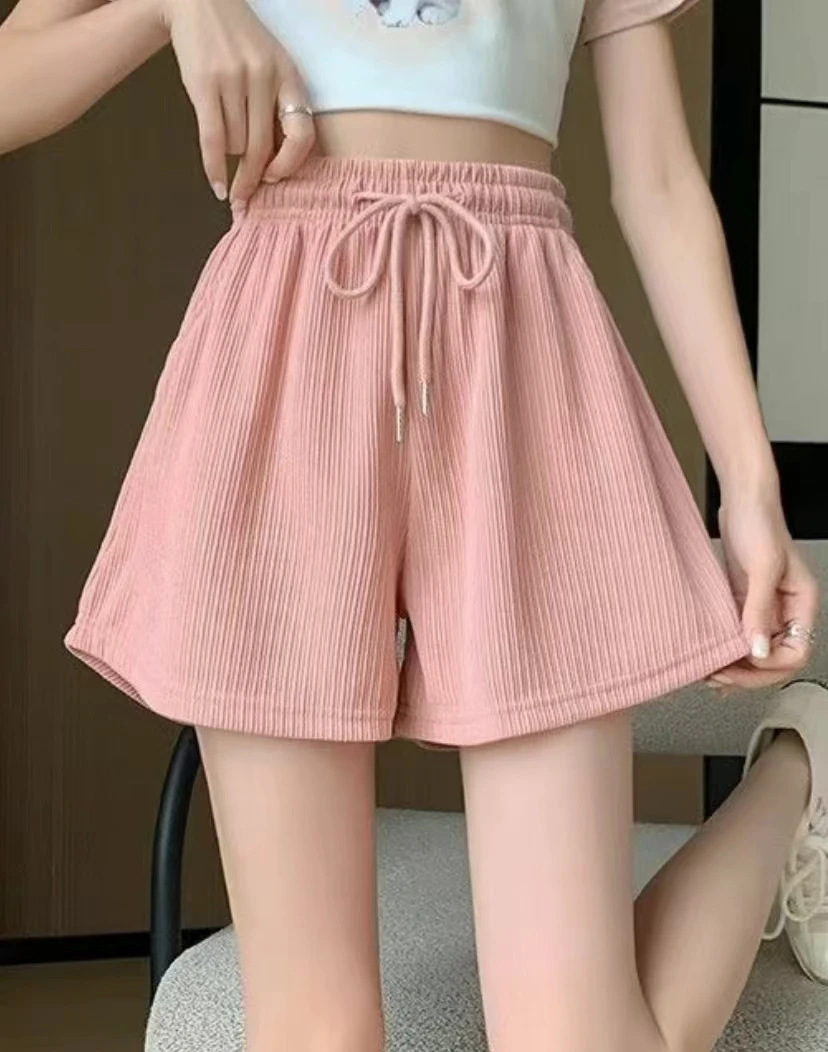 Women High Waist Solid Shorts 2025 Spring Summer New Fashion Pant Lady Casual Outfit Short Pants Beach Holiday Simple Clothing