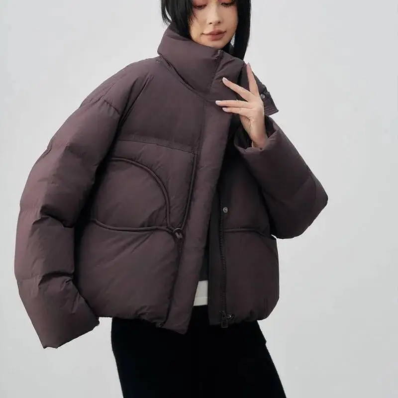 Parker Mantel 2026 Winter Neue Stehkragen Kurze Frauen 90 Ente Hochwertige Damen Daunenjacke
