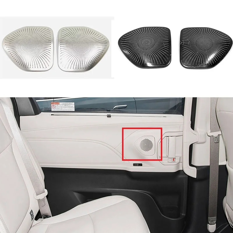 

Для TOYOTA Sienna (XL40) 2021 2022 секундный ряд аудио динамик фоторамка внутренняя отделка ABS хромированные аксессуары