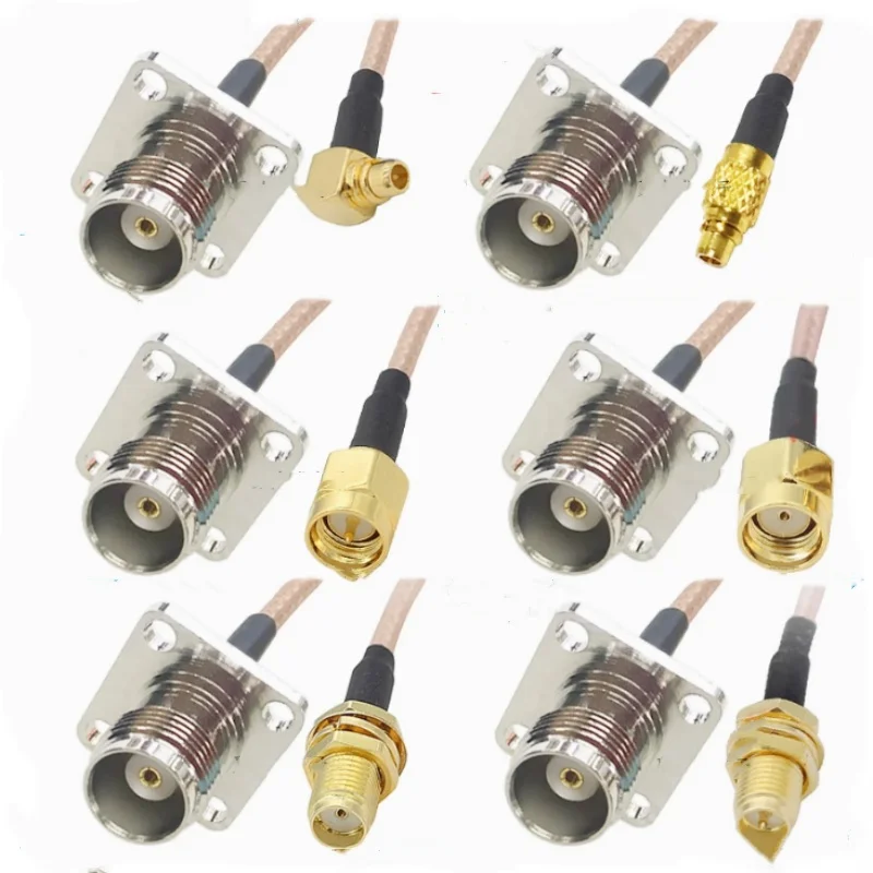 

Кабель RG316 TNC «мама» с 4 отверстиями, фланец к SMA RP SMA «папа» «мама» MMCX, крепление на панели, RF коаксиальный кабель в сборе, удлинитель, перемычка