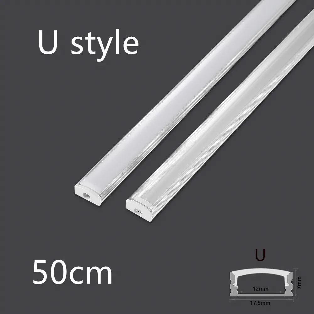 

2-30 sets/pack LED 0.5m perfil aluminio led Corner Aluminium Profile Channel Holder for LED Strip Light BarCabinet Lamp Kitchen