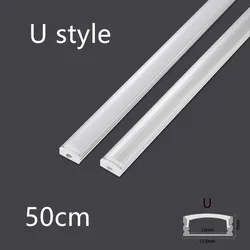 Perfil de alumínio para LED Strip Light, 0.5m, Perfil de Canto, Canal Titular, Barcabinet Lamp, Cozinha, 2-30 Sets/Pack