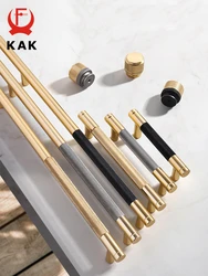 KAK Aluminum Alloy Gold Black Furniture Handles Black Kitchen Cupboard Door Pulls Drawer Knobs Cabinet Handle Door Hardware