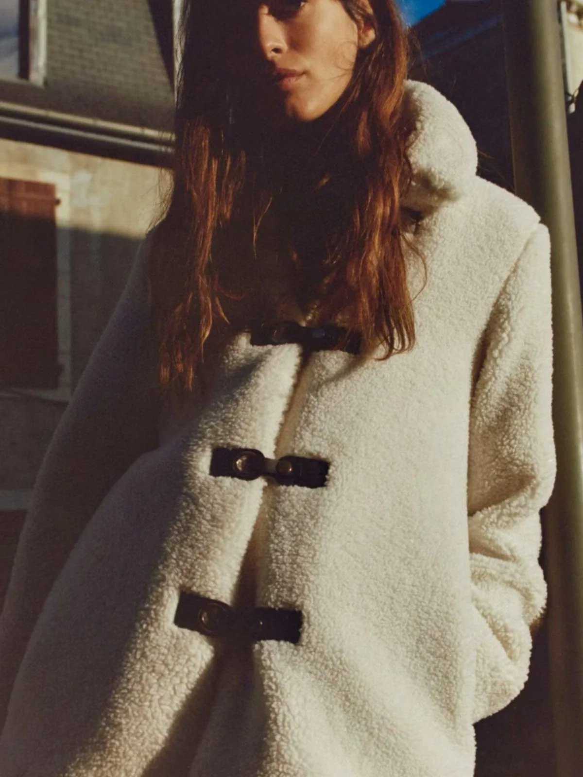 Herfst Winter Dames Lamsbont Gevoerde Fce Jas Lange Sve Turn-down Kraag Veelzijdige Bovenkleding Verdikte Polyestervezel