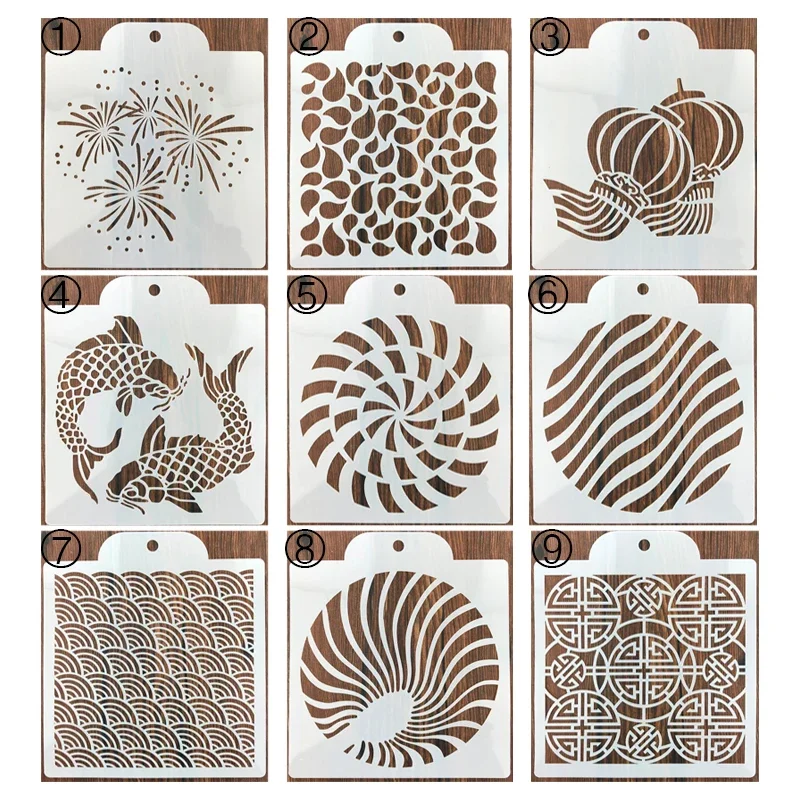 20*20cm DIY Pattern Toast Bread Template Pad Cake Decoration Baking Moulds Bakeware Reuseful Mold Food Grade Stencil