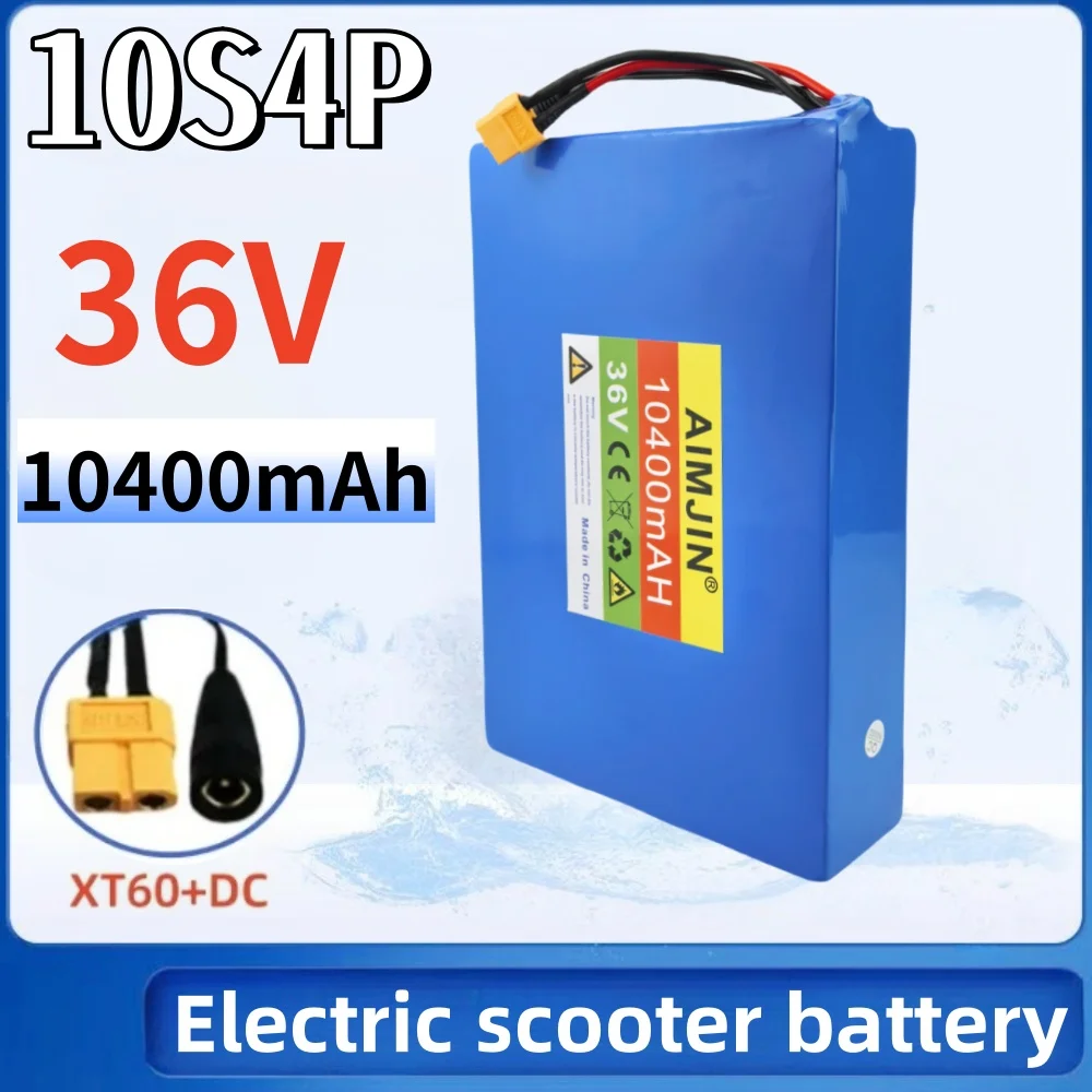 

36V 10400mAh 10S4P Lithium-ion Battery Pack for Bicycles Cars Electric Scooters with Built-in Battery Management System (BMS)