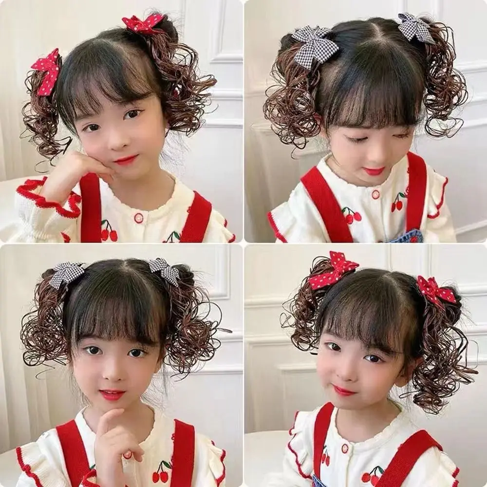 Accesorios para el cabello de niña con borlas y lazo, Clip de pico de pato, horquilla con lazo, tocado de Año Nuevo, accesorios para el cabello para niños, horquilla para peluca de bebé